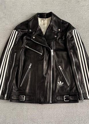 Gucci x adidas куртка лімітована шкіряна оригінал