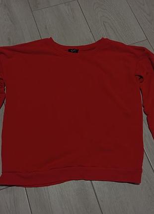 Красный свитшот new look с лампасами eu 40