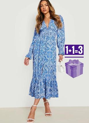 🥰 довга сукня з декоративними ґудзиками boohoo