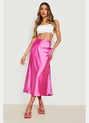 Рожева міді спідниця