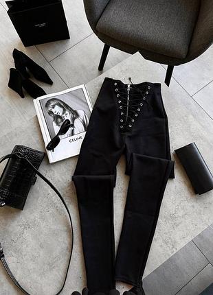 Трендові легінси з шнурівкою на талії