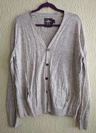 Лен с хлопком, кофта, кардиган унисекс, р.л, h&amp;m