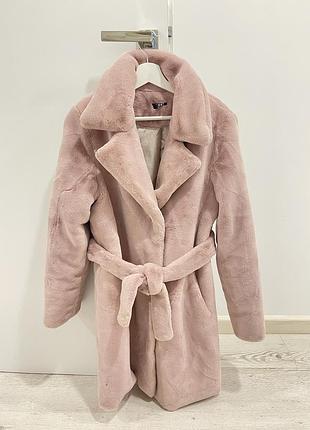 Шуба штучна, рожева, розмір s-m