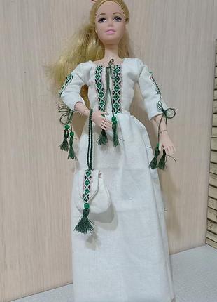 Платье вышиванка. одежда на куклу барба