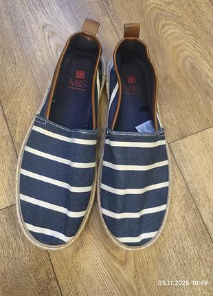 Marks and spencer мокасины слиргпоны 42 размер стелька 27 см
