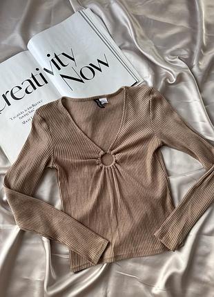 Кофта, топ в рубчик, лонг, лонгслів