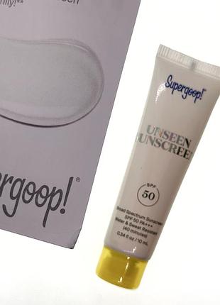 Сонцезахисний крем для обличчя supergoop - unseen sunscreen spf50