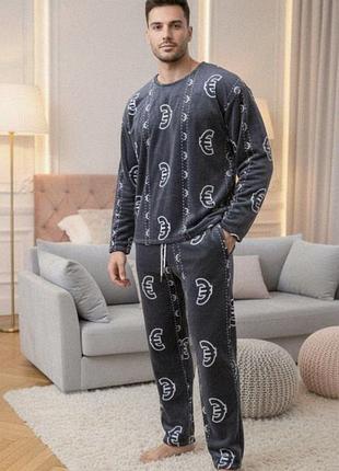 Чоловічий піжама тепла домашній костюм