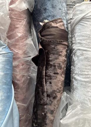 Відріз 2 м. велюр мраморний в трендовому кольорі гіркий шоколад 🍫