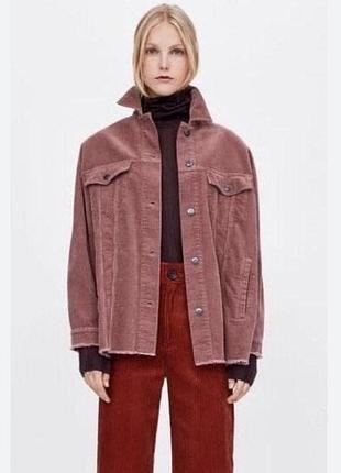 Вельветовая с карманами куртка, жакет оверсайз