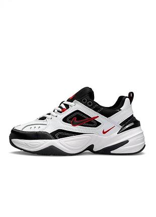 Nike m2k tekno premium black red white