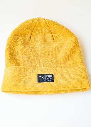 Шапка puma желтая демисезонная