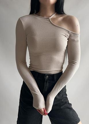 Лонгслів в рубчик