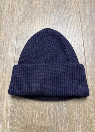 Шапка colorful standart merino wool beanie navy blue