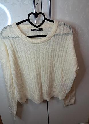 Кремовый вязаный свитер brave soul