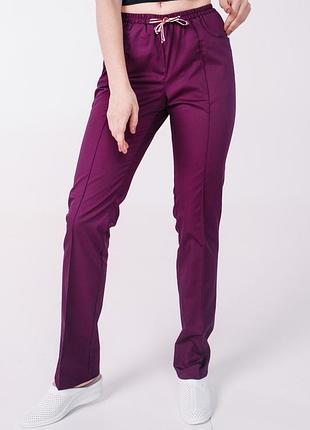 Медицинські штани з кишенями жіночих (10 кольорів) сліва, 46