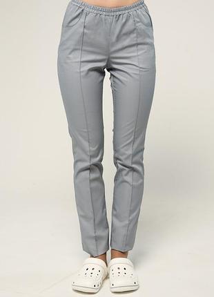 Медицинские штаны с карманами женские (10 расцветок)) светло/серый, 46
