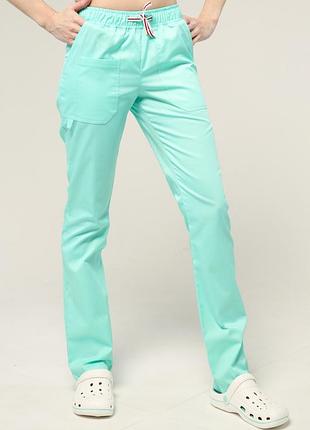 Медицинские штаны прямые ( 5 расцветок) мятный, 56
