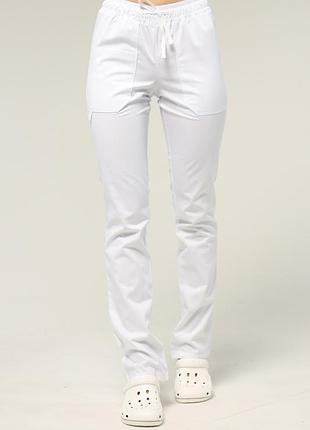 Медицинские штаны прямые ( 5 расцветок) белый, 42