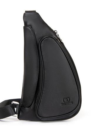 Podium сумка мужская на плечо кожа bretton 9186-68 black