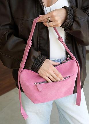Сумка женская кожаная «сицилия» розовая