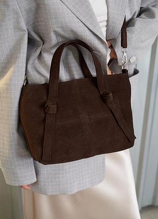 Сумка кожаная женская «амелия» шоколадная