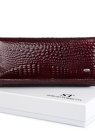 Podium кошелек lr женский кожа-лак sergio torretti few1-v wine red