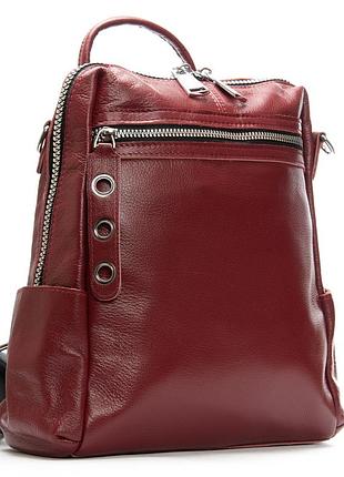 Podium сумка женская рюкзак кожа alex rai 8781-9 bordo