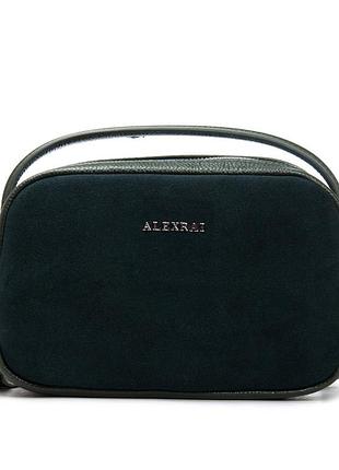 Podium сумка женская классическая замш alex rai 99126 green