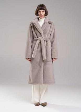 Свет бежевый утепленный норковое эко шуба