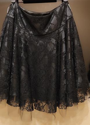 Кружевная юбка солнце клеш morgan