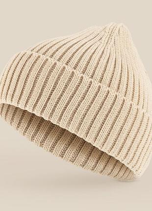 Шапка бини в рубчик унисекс
