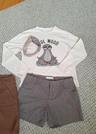 Набор брендовый реглан zara, шорты zara, юбка и повязка на голову