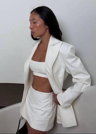 Класичний костюм 3ка (піджак,спідниця,топ)