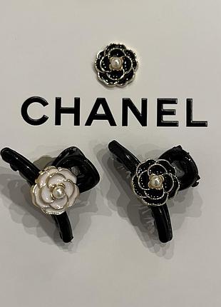 Заколки крабики в стиле шанель, новые 2 штуки