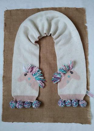 Теплый двойной шарф для девочкиaccessorize, акрил, 3-5 лет.