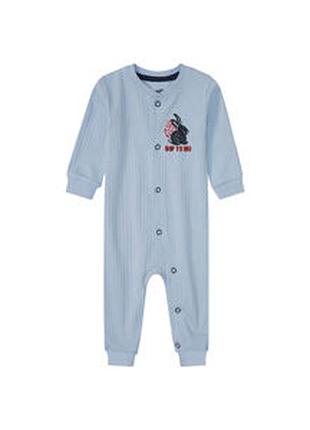 Человечек в рубчик на мальчика хлопковый lupilu, р. 74, 86 (6-9, 12-18 месяцев)