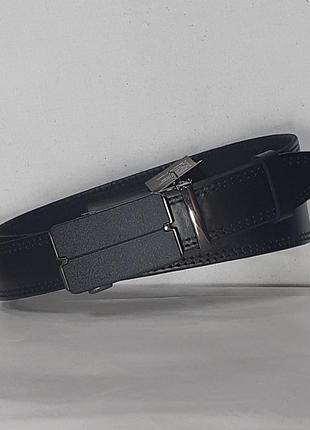 Ремень-автомат 01.075.356 черный (3.5 х 122 см) с очень толстой кожей