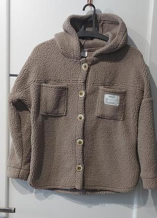 Кофточка- рубашка теплая для девочки,