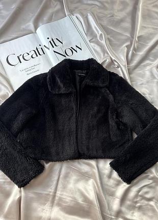 Шубка коротка чорна плт, ххс