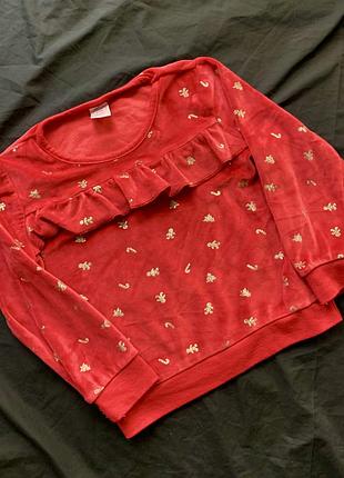 Ошатний велюровий светрик на дівчинку