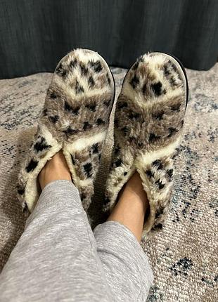 Теплі та затишні домашні чуні-уггі з 100% натуральної овечої вовни, 39 розмір