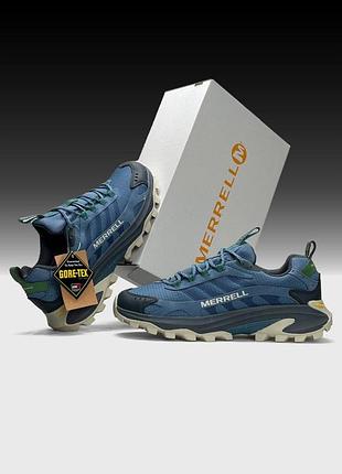 Чоловічі кросівки merrell moab speed 2 gtx navy grey beige