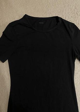 Футболка з рукавом  обтисла по фігурі скімс чорна базова tezenis