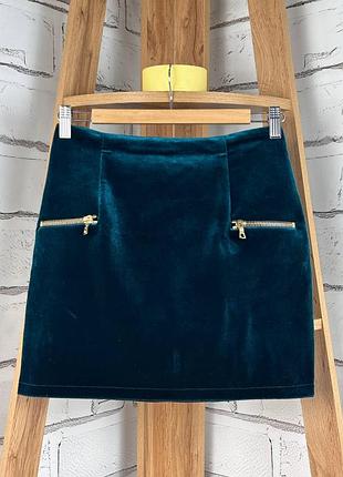 Женская велюровая мини-юбка sandro paris