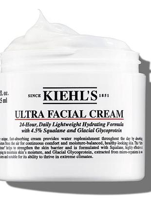 Зволожуючий крем для обличчя для всіх видів шкіри kiehl's ultra facial cream 125 ml.