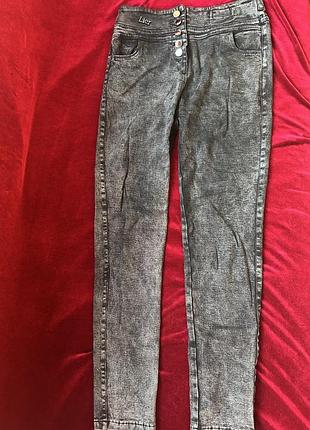 Джинси сірі скіни теплі