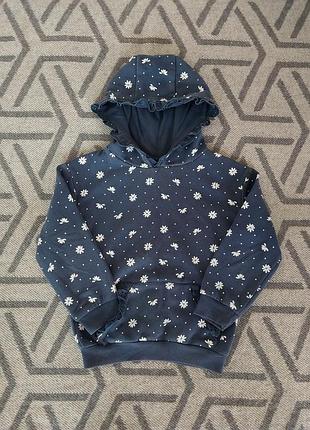 Тепле худі на байці з квіточками