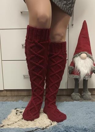 Гольфы вязаные из шерсти