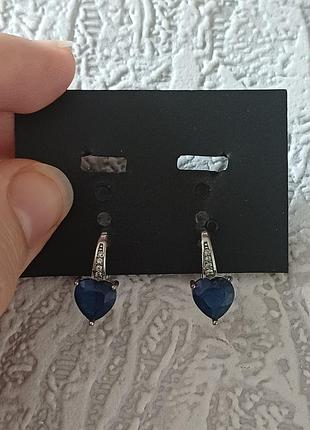 Синие серьги